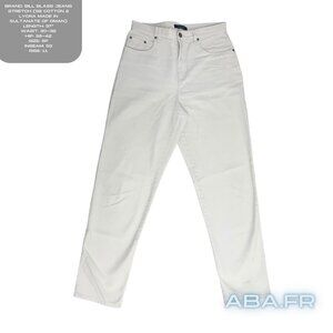 Excellent High Waist White Bill Blass Stretch Jeans Size 6P